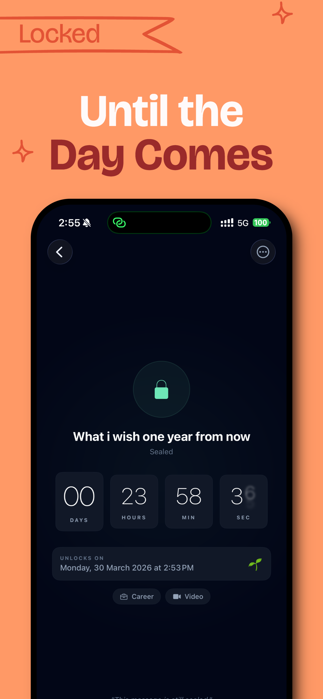Locked until the day comes — countdown
